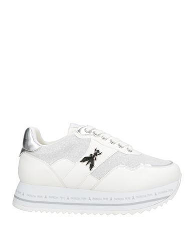 Shop Patrizia Pepe Woman Sneakers White Size 8 Textile Fibers