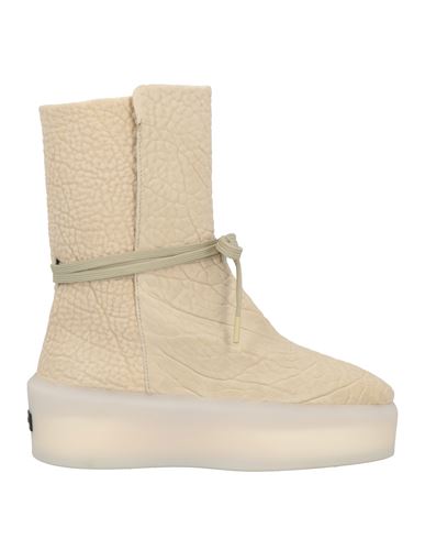 Fear Of God Woman Ankle Boots Ivory Size 11 Leather