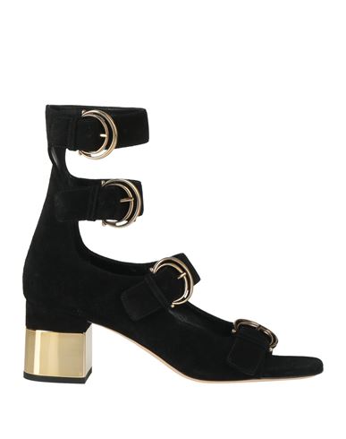 CHLOÉ CHLOÉ WOMAN SANDALS BLACK SIZE 7 LEATHER 