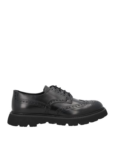 Doucal's Woman Lace-up Shoes Black Size 11.5 Leather In Black