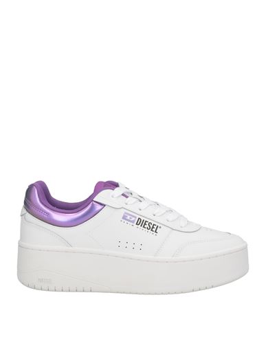 Diesel Woman Sneakers Off White Size 8 Cow Leather