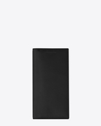 SAINT LAURENT Fragments Small Leather Goods U Classic FRAGMENTS Continental Wallet in Black Leather and Black Shiny Trim f