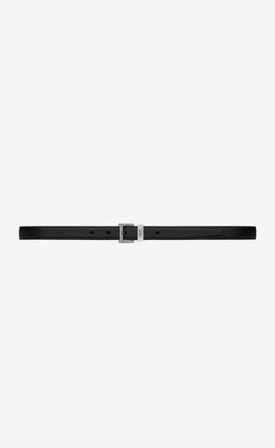 passant buckle belt in black textured leather