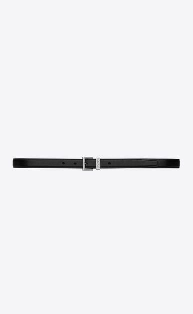 passant buckle belt in black leather