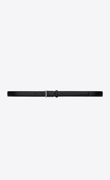 roller buckle belt in black leather