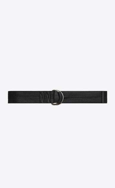 SAINT LAURENT Gürtel Damen Taillengürtel mit Schnalle aus schwarzem Leder mit Steppnähten a_V4