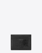 SAINT LAURENT Monogram SLG U Porta Carte monogram nero in vernice f
