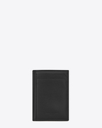 SAINT LAURENT Fragments Lederwaren U Fragments Schlüsseletui aus schwarzem Leder mit Glanzfinish f