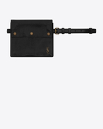 SAINT LAURENT Cinture Small D Cintura NOÉ Saint Laurent con astuccio nera in pelle moroder screpolata f