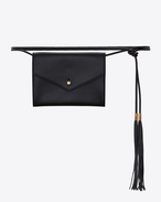 SAINT LAURENT Belt Bags D ENVELOPE belt bag in black leather f