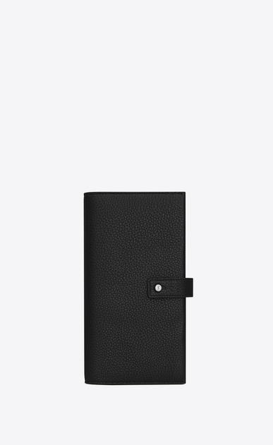 SAINT LAURENT Sac de jour SLG Man SAC DE JOUR long wallet in black grained leather a_V4