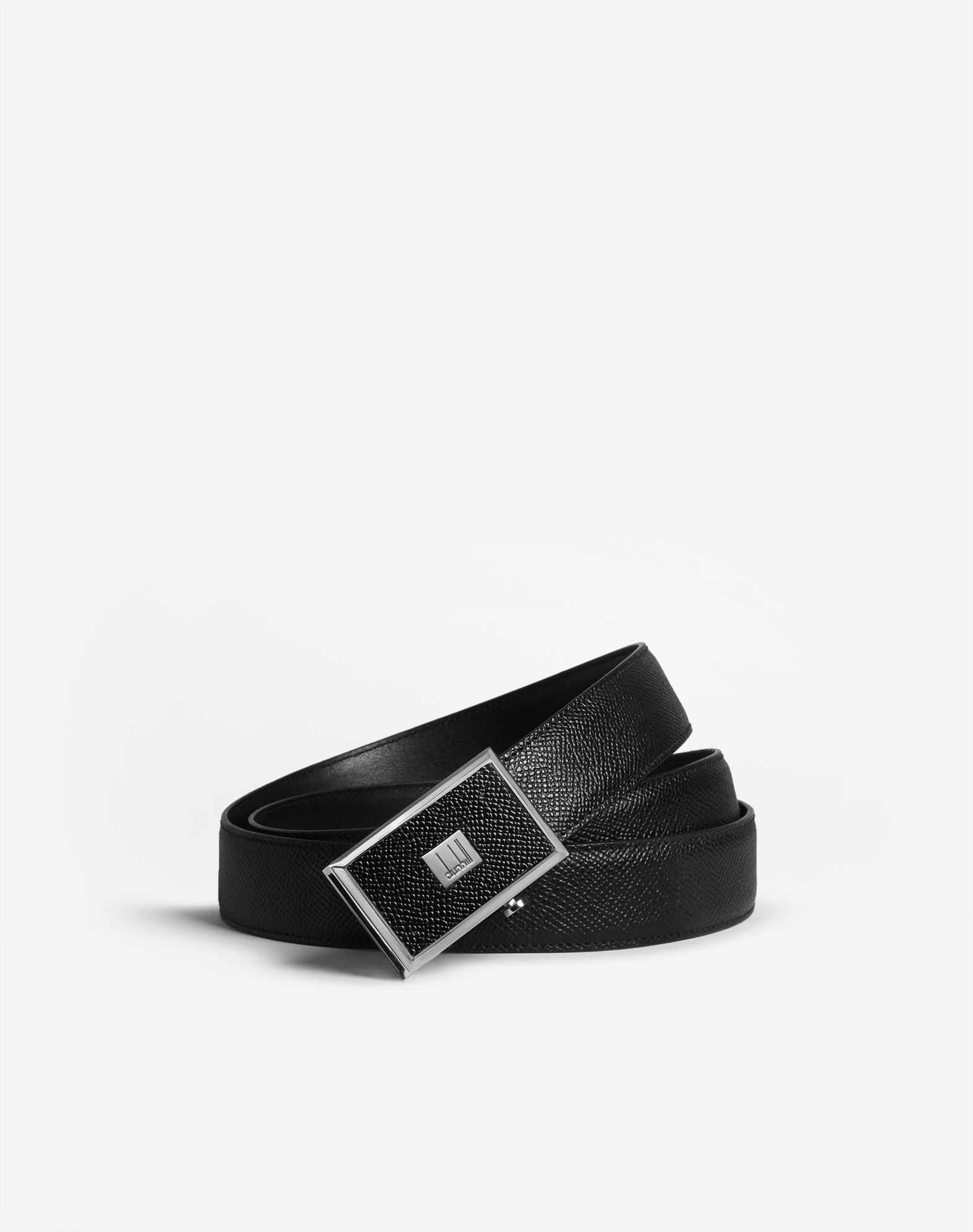 Shop Dunhill 30mm Automatic Legacy Buckle Cadogan Leather Belt In Black