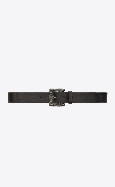 Celtic belt in black vintage leather