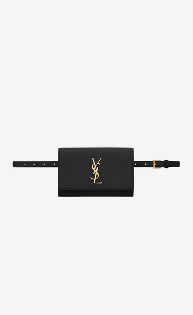 SAINT LAURENT Belt Bags Woman Kate belt bag in black leather a_V4