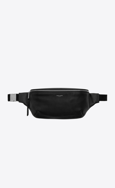 Gürteltasche aus schwarzem, weichem Leder