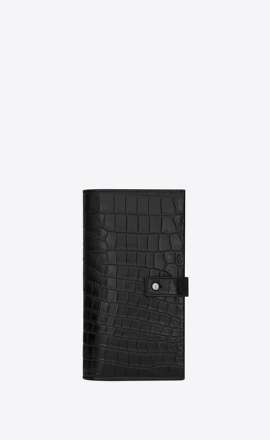 Sac de Jour supple continental wallet in crocodile embossed leather
