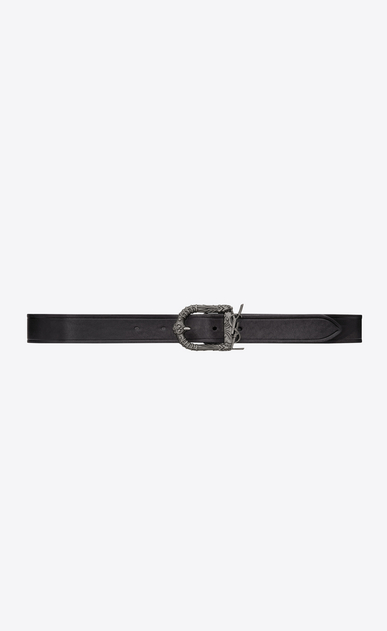 Celtic belt in black vintage leather