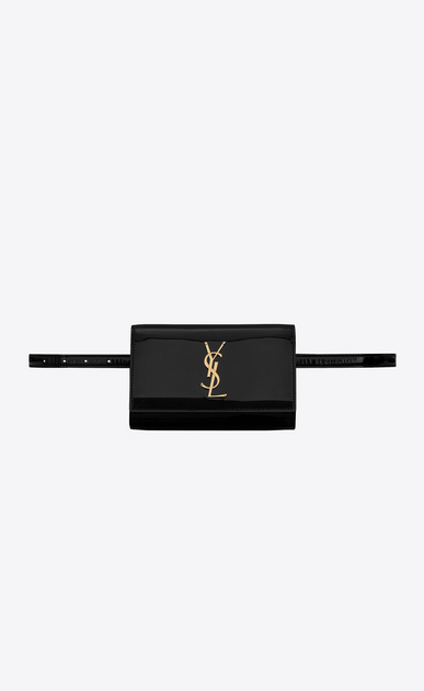SAINT LAURENT Belt Bags Woman KATE belt bag in patent leather a_V4
