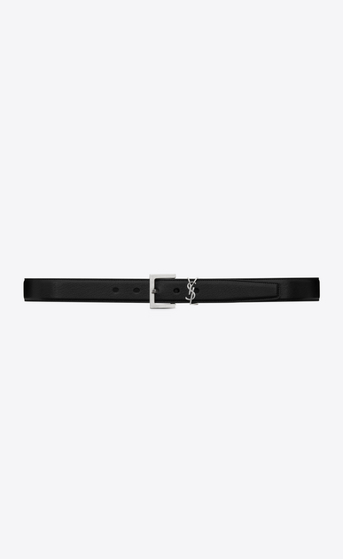 Monogram belt in black leather