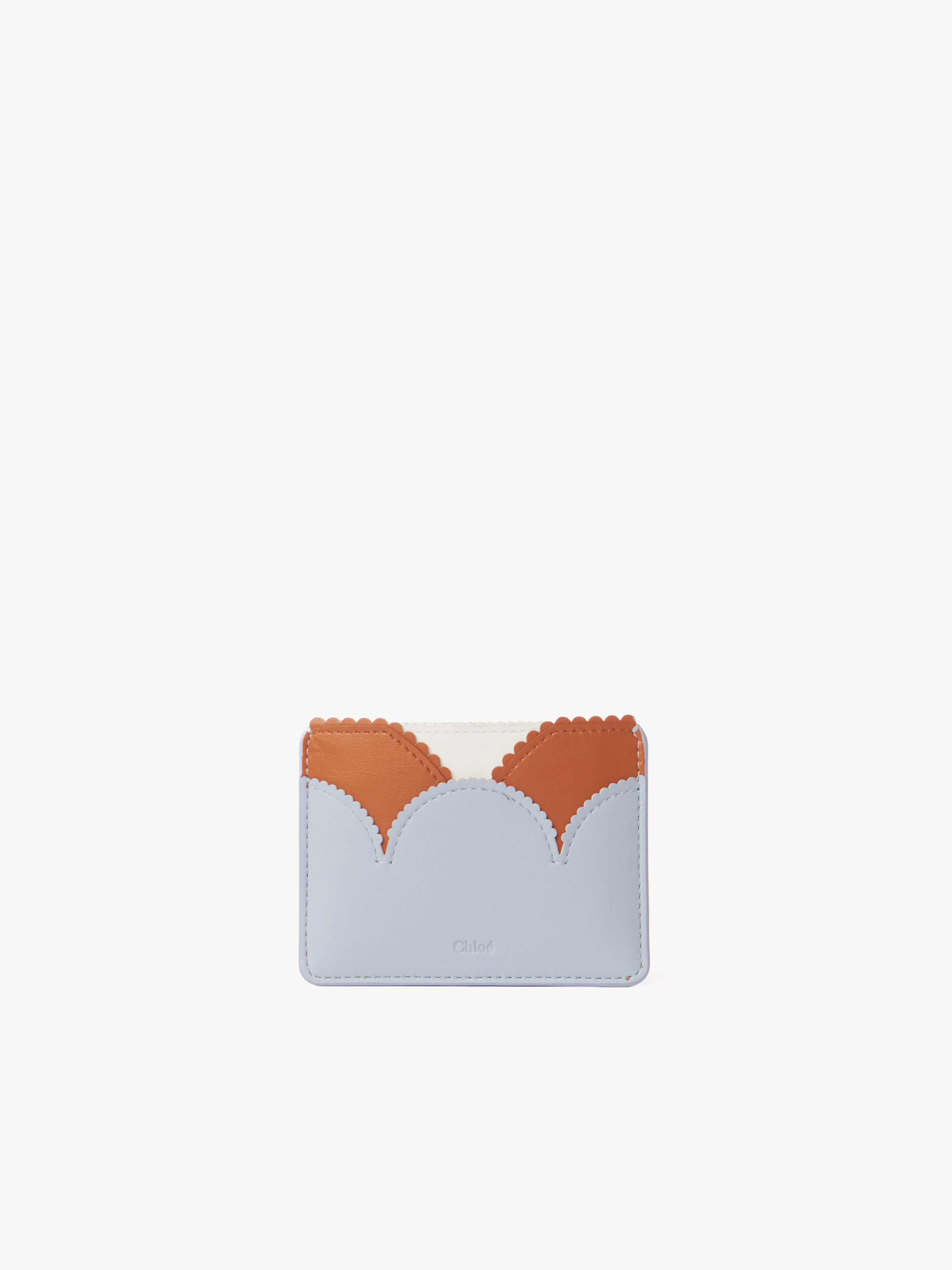 Chloé Linda Card Holder In Shady Blue ModeSens