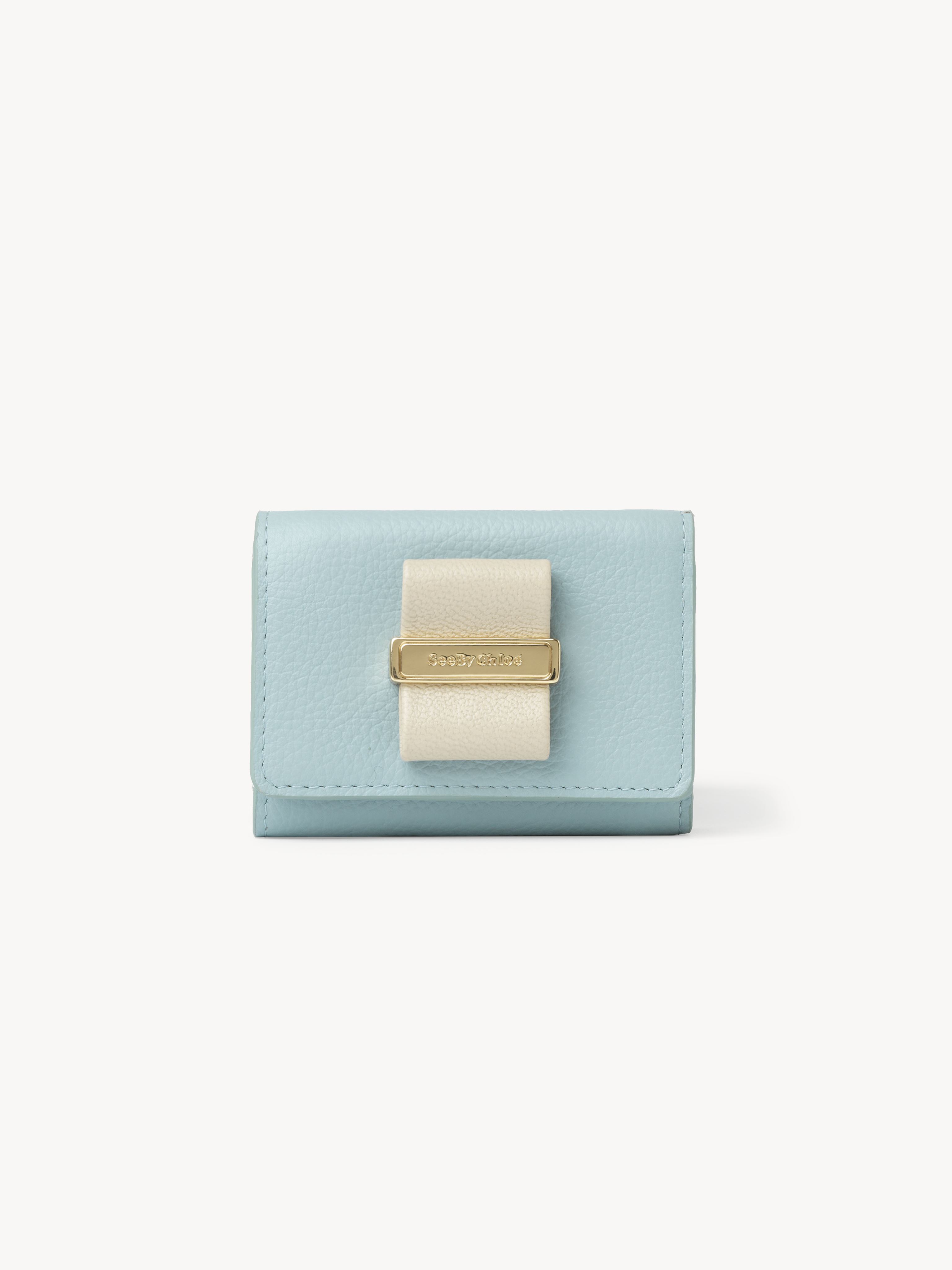 SEE BY CHLOÉ ROSITA SMALL TRIFOLD WALLET BLUE SIZE ONESIZE 100% BOVINE LEATHER 
