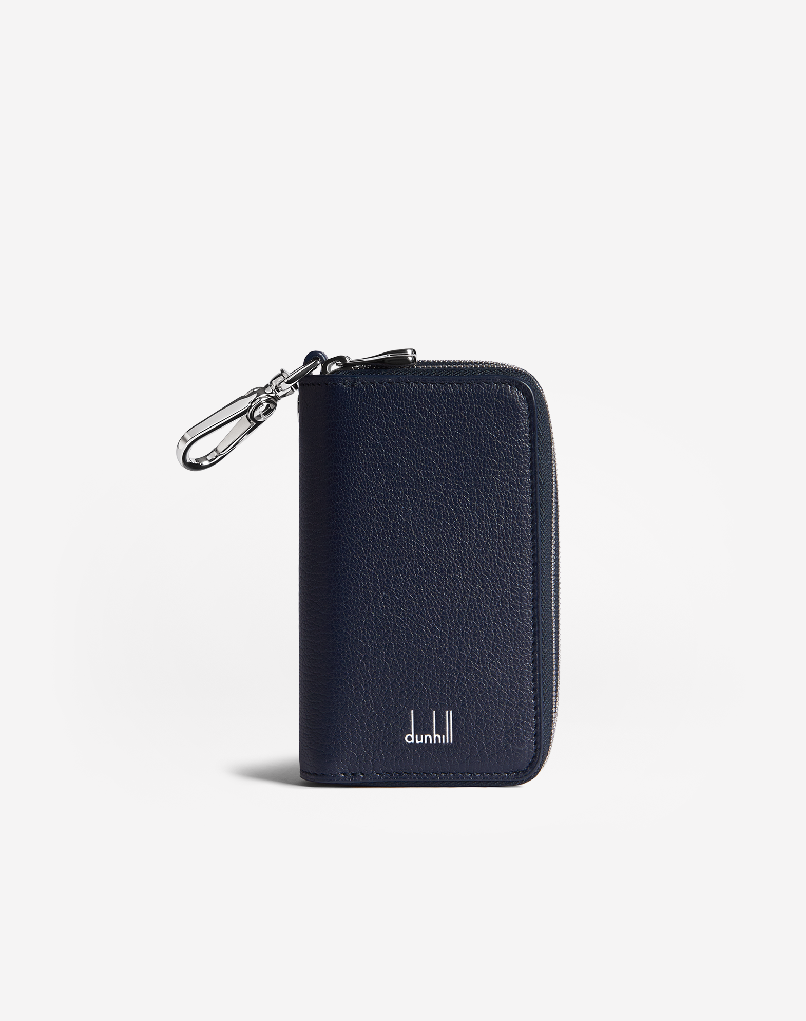 Dunhill Duke Fine Leather Key Case & Coin Purse In Blue