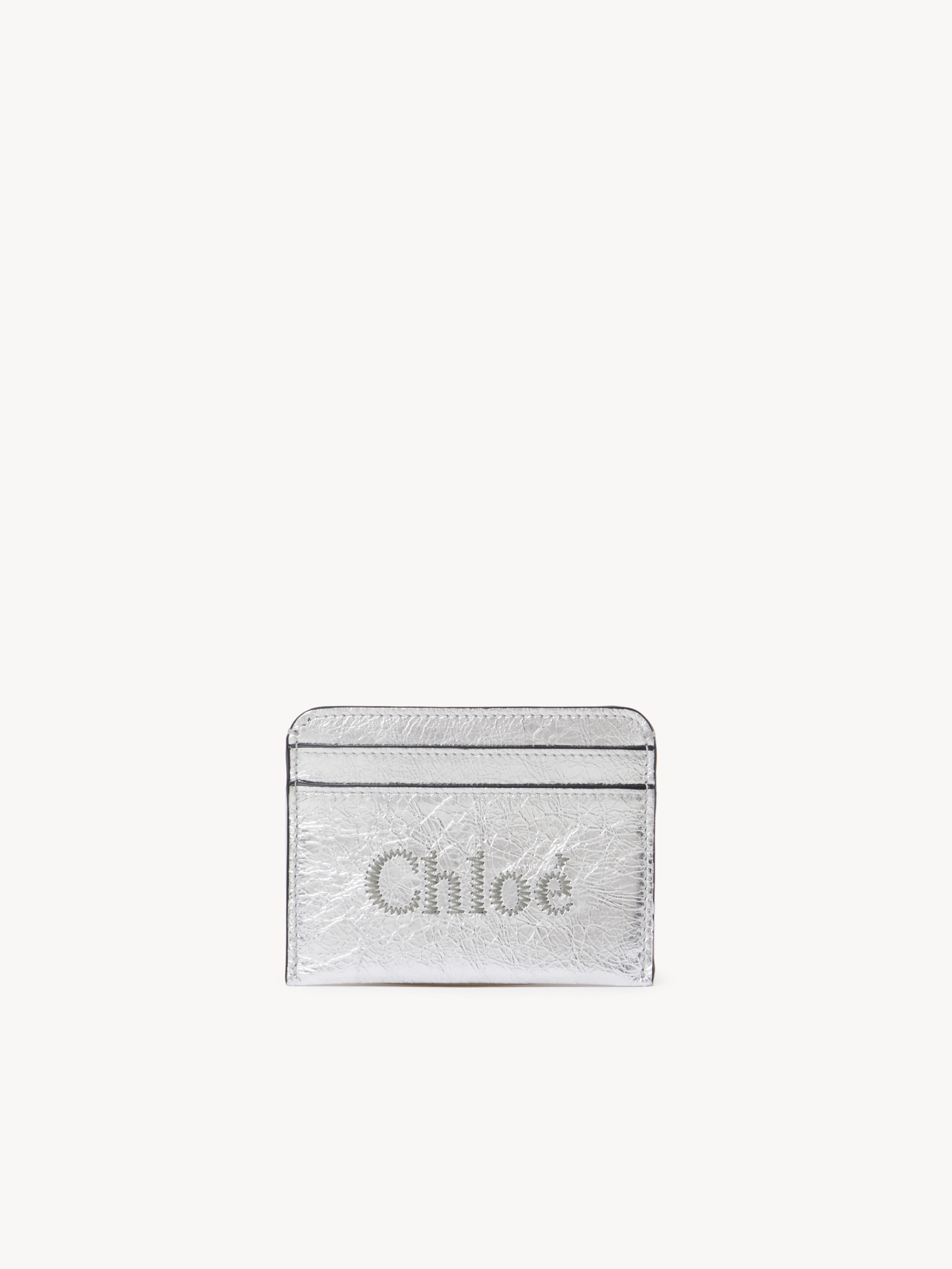 Chloé Porte-cartes  Sense Femme Argent Taille Onesize 100% Cuir De Veau In Silver