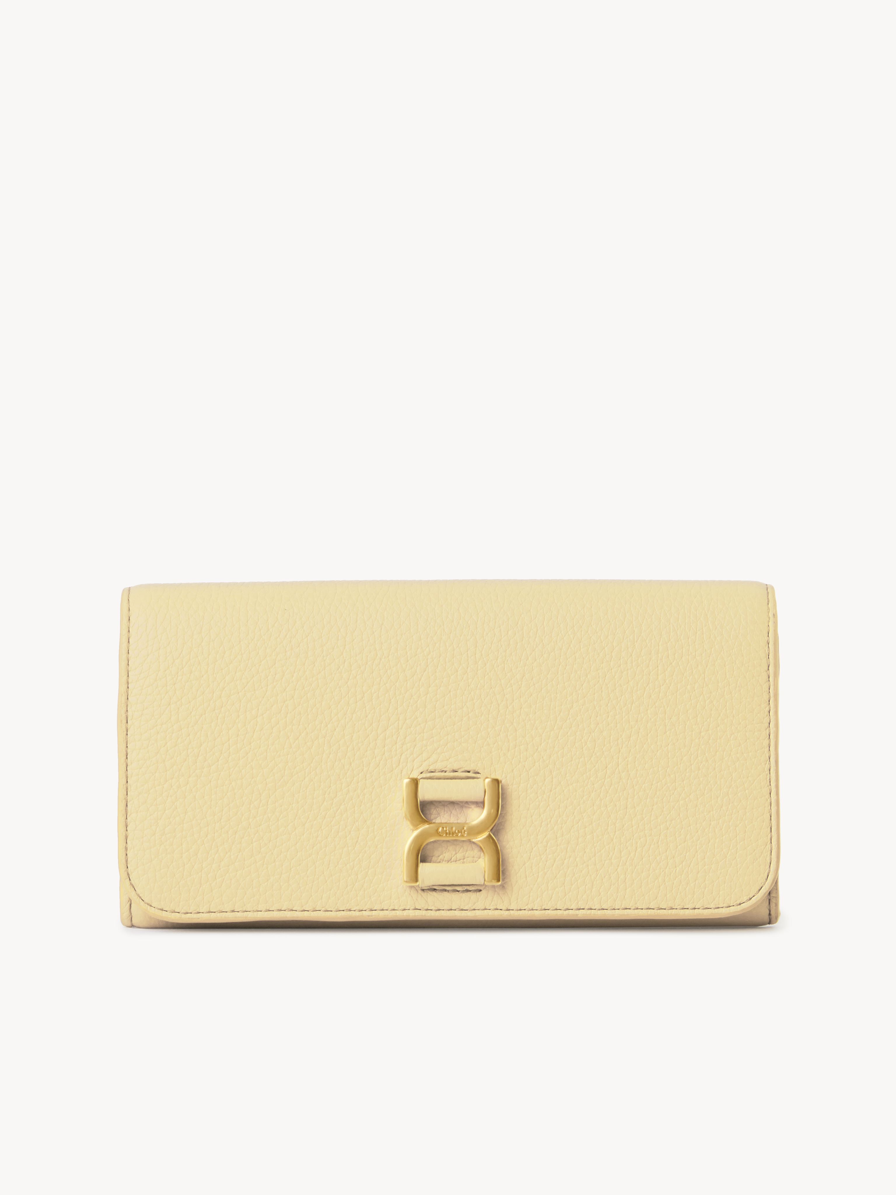 Chloé Marcie Long Wallet With Flap Gold Size Onesize 100% Calf-skin Leather