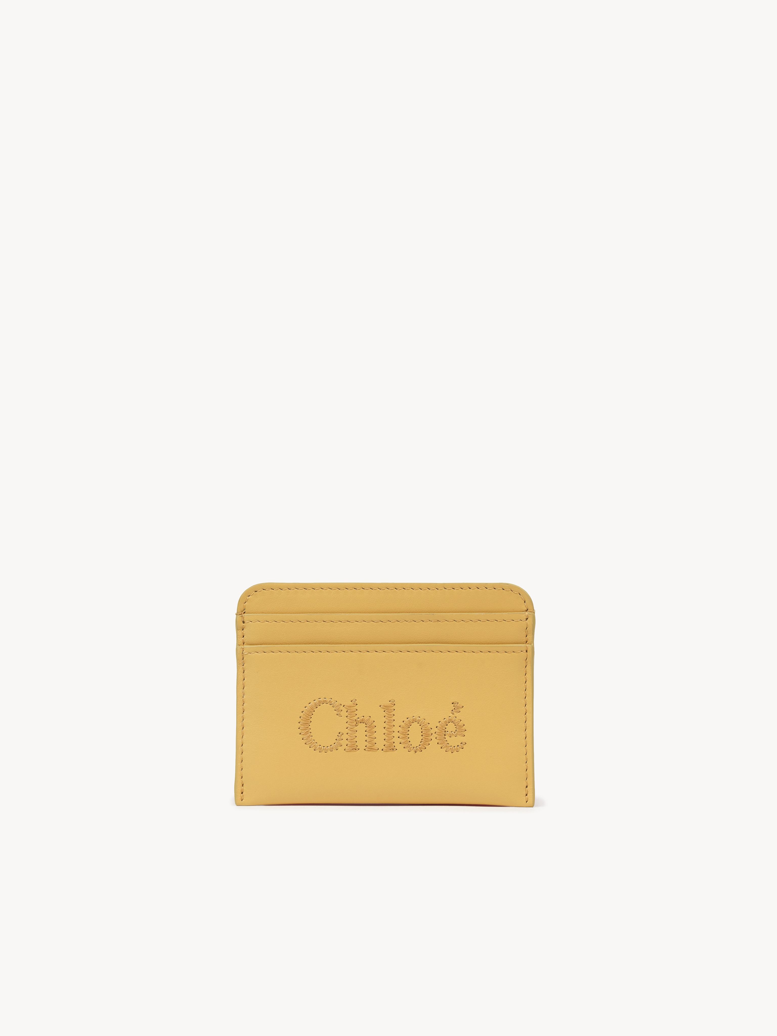 Chloé Sense Card Holder Golden Brass Size Onesize 100% Calf-skin Leather
