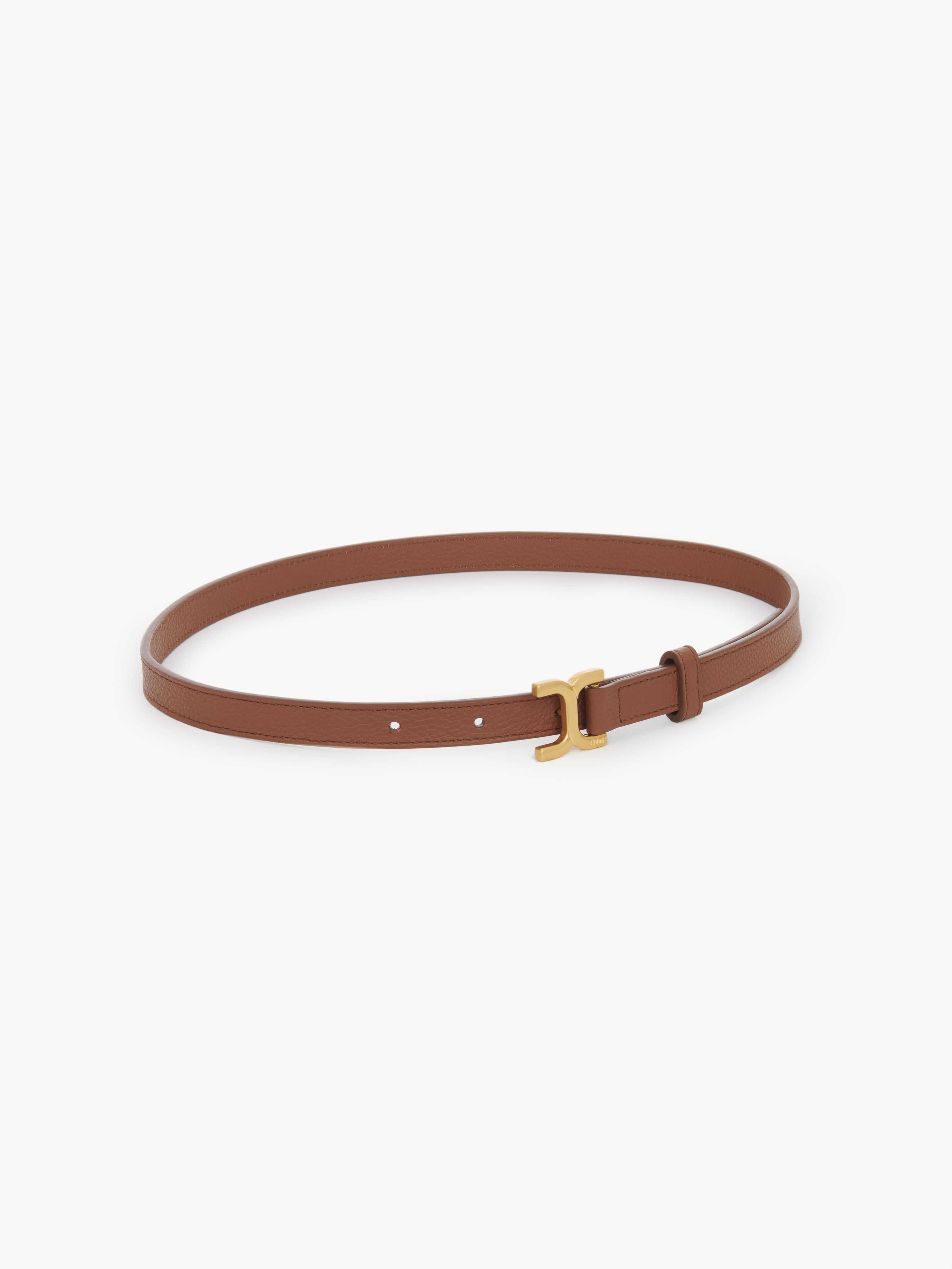 Chloé Small Marcie Belt Brown Size S 100% Calf-skin Leather In Brun