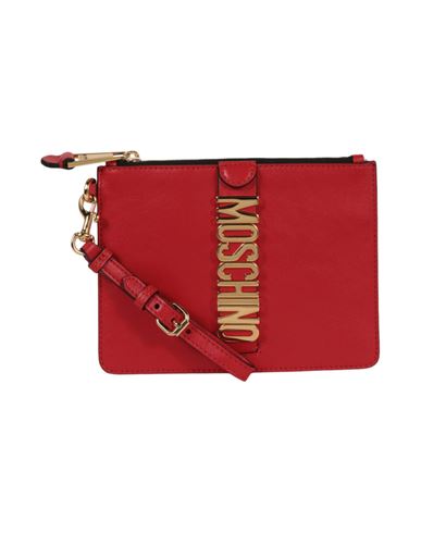 Moschino Couture Biker Pouch Woman Pouch Red Size Onesize Calfskin