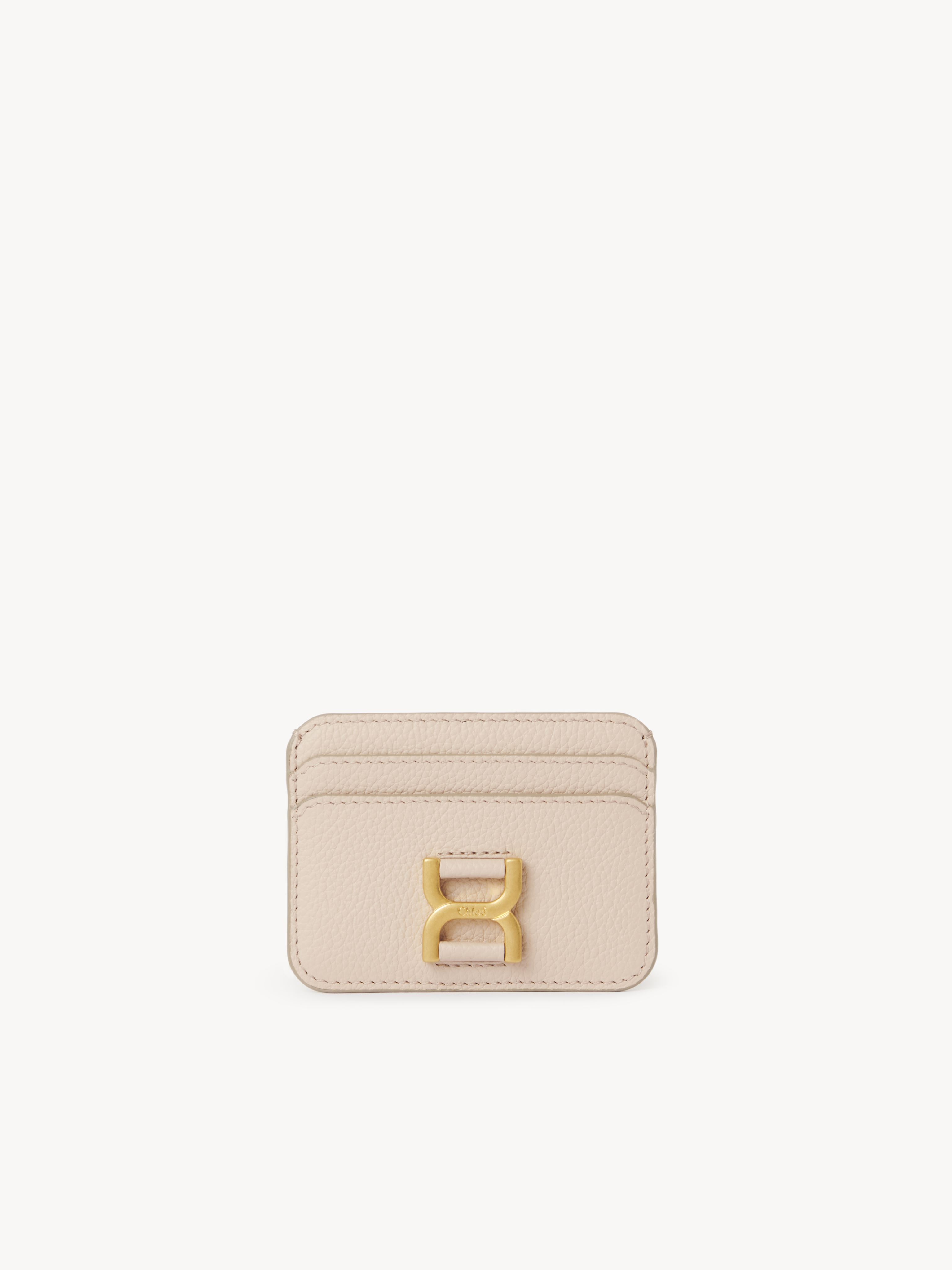 Chloé Porte-cartes Marcie En Cuir Grainé Femme Rose Taille Onesize 100% Cuir De Veau In Pink