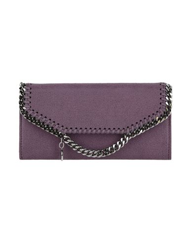 Shop Stella Mccartney Falabella Flap Wallet Woman Wallet Purple Size - Polyester