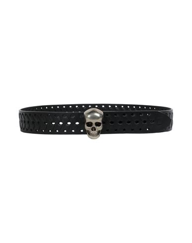 Shop Alexander Mcqueen 3d Skull Leather Belt Man Belt Black Size 39.5 Calfskin
