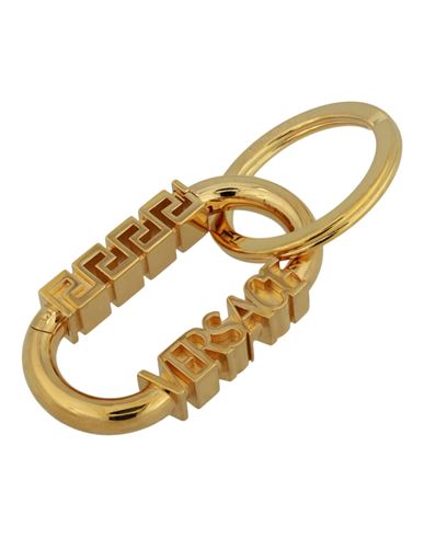Versace Greca Logo Key Chain Charm Key Ring Gold Size - Metallic Fiber