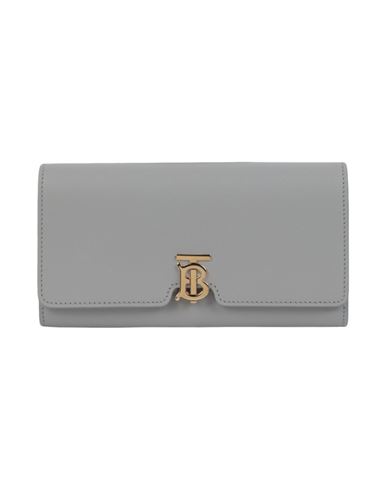 Burberry 'tb' Continental Wallet Woman Wallet Grey Size - Calfskin In Gray
