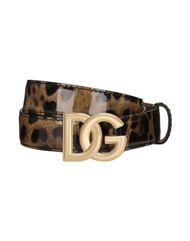 Shop Dolce & Gabbana Belt Woman Belt Brown Size 38 Leather