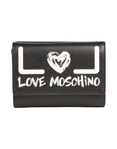 Love Moschino Woman Wallet Black Size - Polyurethane