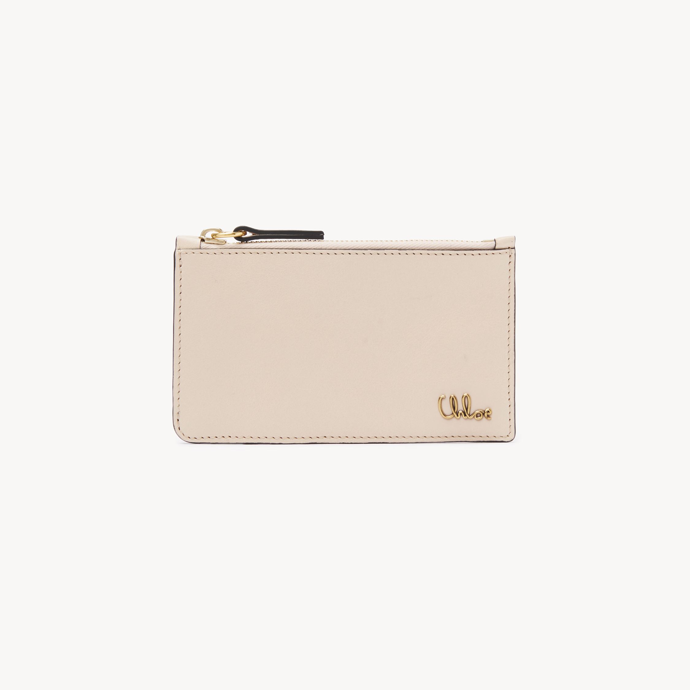 Shop Chloé Small  Iconic Purse With Card Slots In Shiny Leather Pink Size Onesize 100% Calf-skin Leather