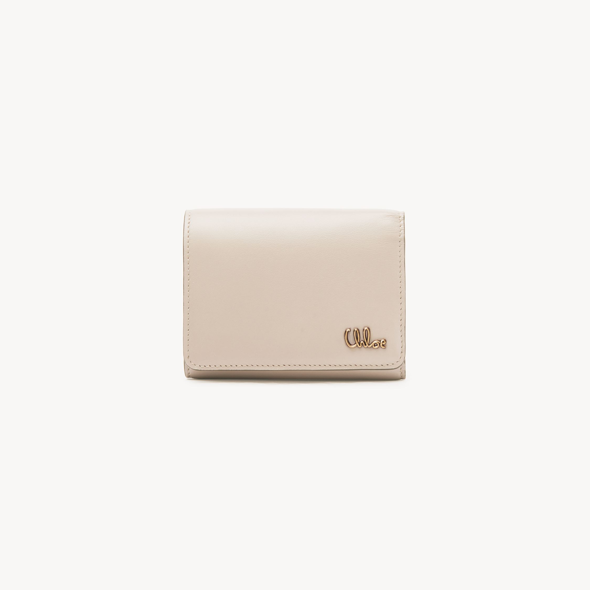 Chloé Petit Portefeuille À Trois Volets  Iconic En Cuir Brillant Femme Rose Taille Onesize 100% Cuir In Pink