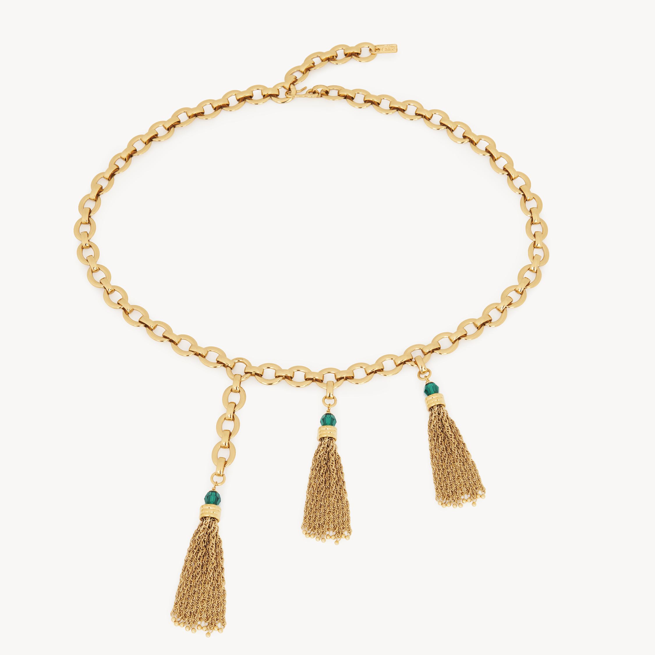 Chloé The  Pompoms Belt Gold Size Onesize 100% Brass, Crystal In Gold