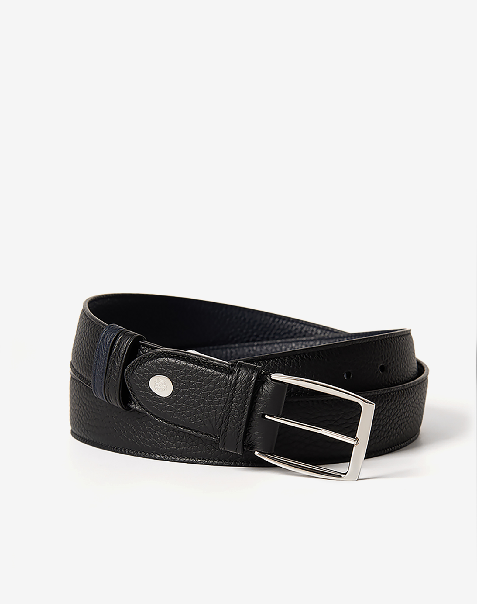 DUNHILL REVERSIBLE 32MM RECTANGULAR GRAIN LEATHER BELT
