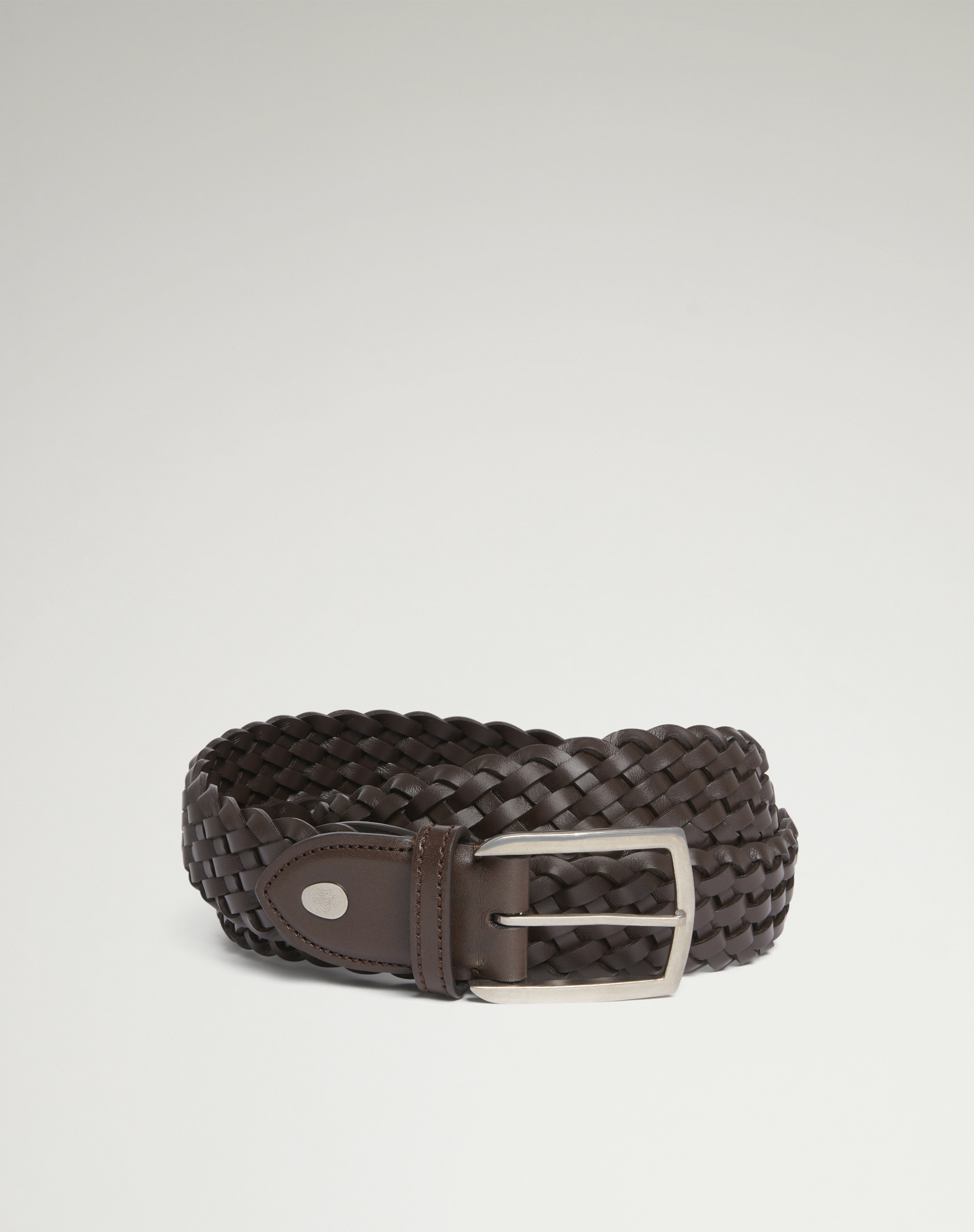 DUNHILL 32MM BRAIDED LEATHER BELT