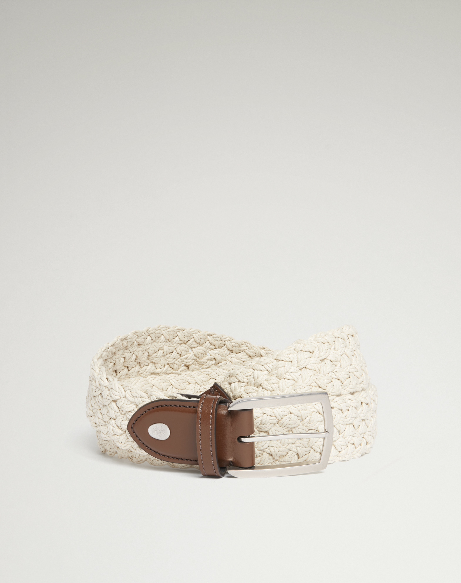 DUNHILL 32MM BRAIDED COTTON BELT 