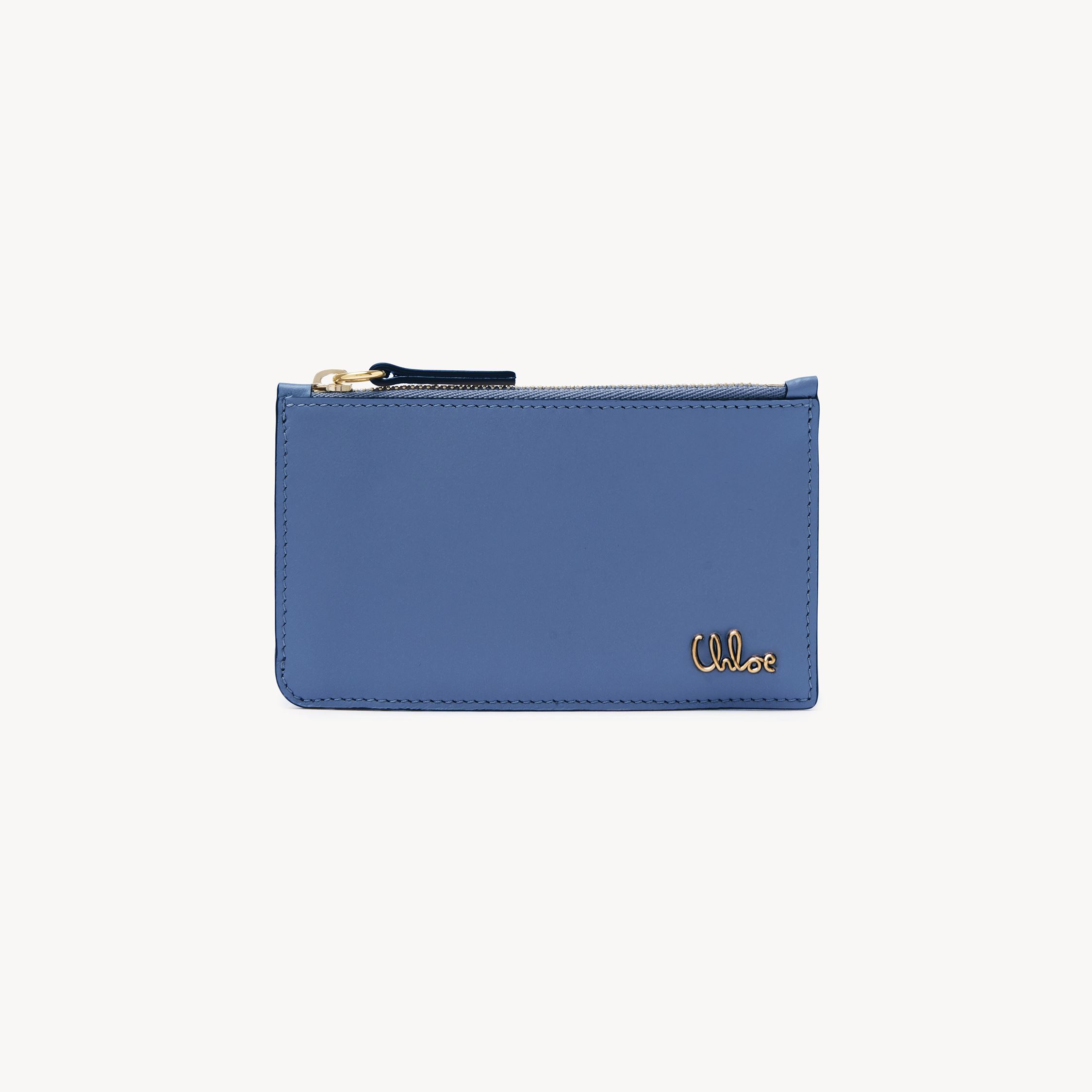 Shop Chloé Small  Iconic Purse With Card Slots In Shiny Leather Red Size Onesize 100% Calf-skin Leather