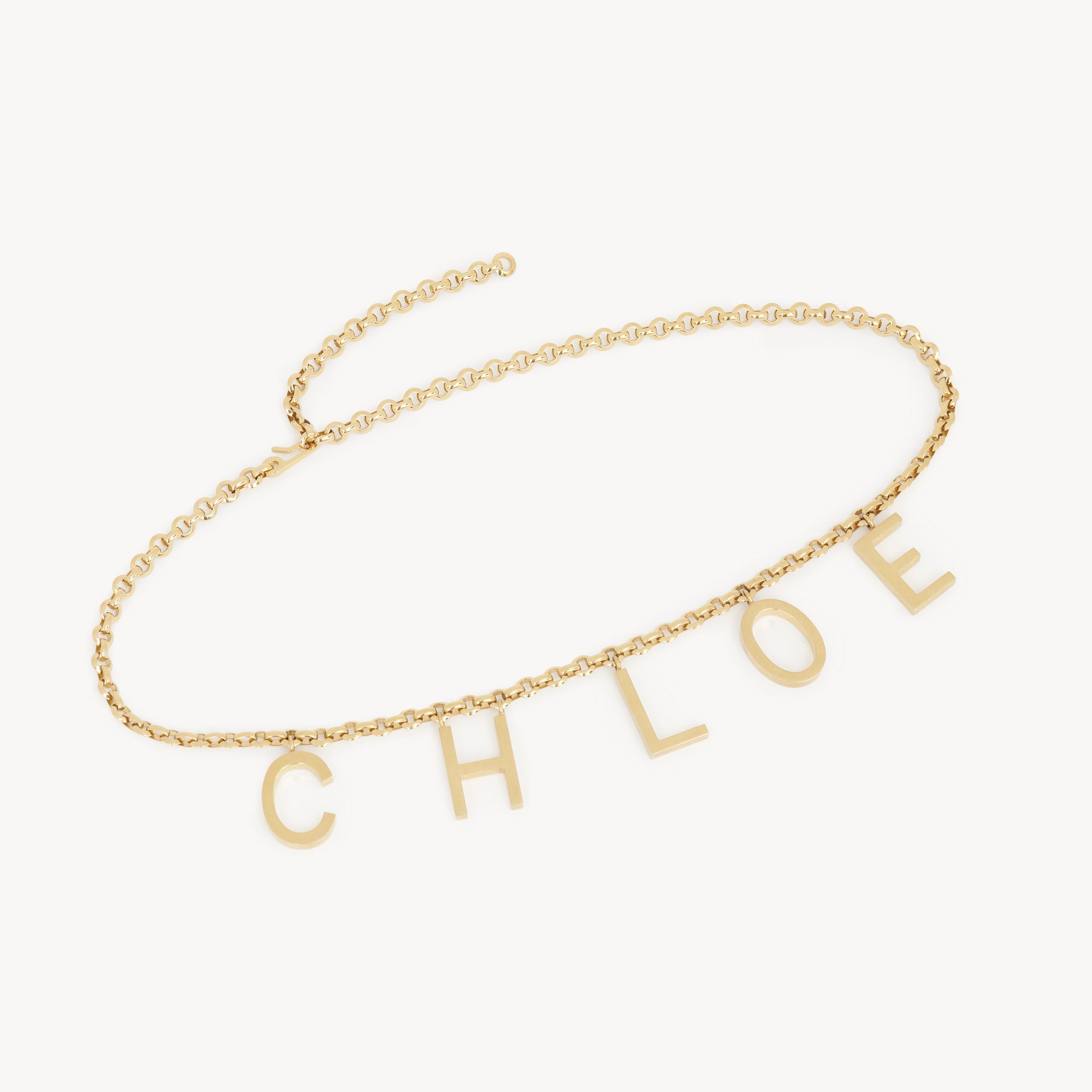 Shop Chloé The  Letters Jewellery Belt Gold Size Onesize 100% Brass
