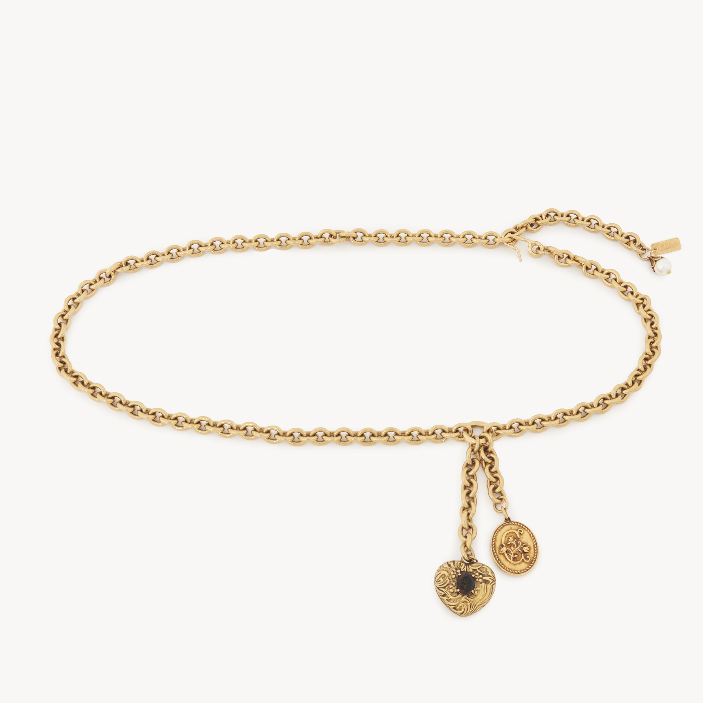 Chloé Embellished Gold-tone Chain Belt In Gold
