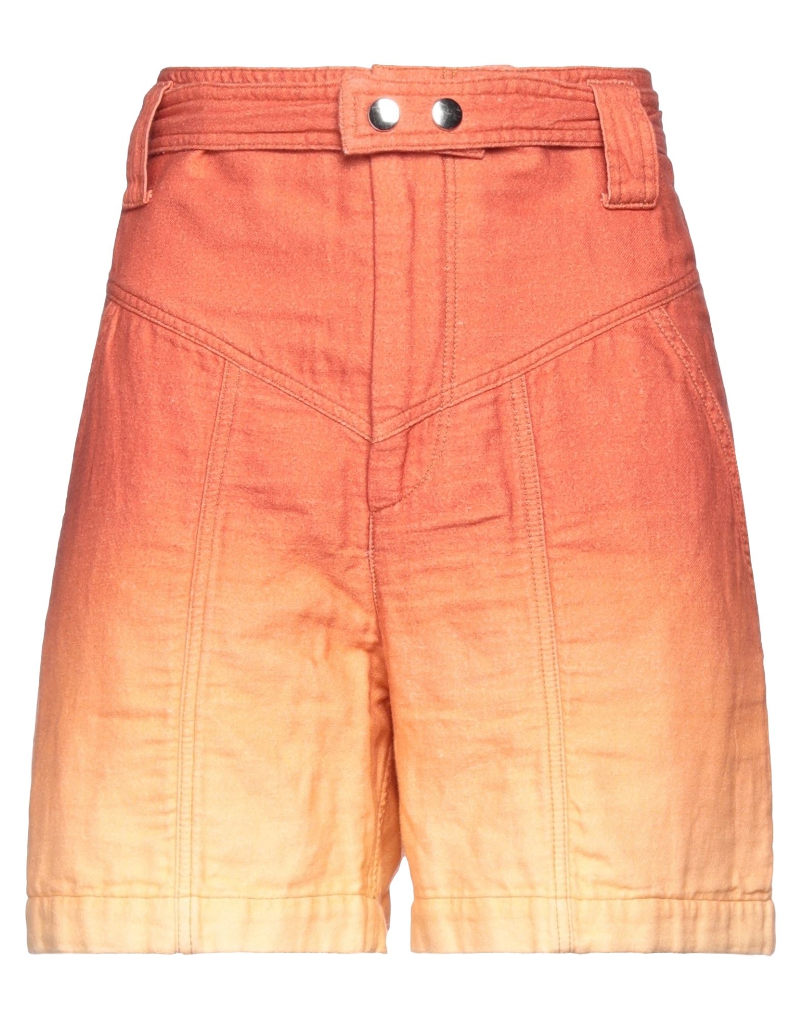 Isabel Marant Woman Shorts & Bermuda Shorts Orange Size 10 Cotton, Linen In Red