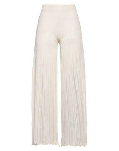Circus Hotel Woman Pants Ivory Size 6 Viscose, Polystyrene, Polyamide In White