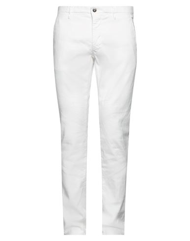 Incotex Man Denim Pants White Size 35 Linen, Cotton, Elastane